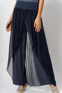 Pant with Silk overlay skirt