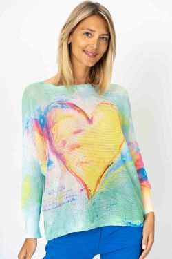 Heart Batwing Sweater