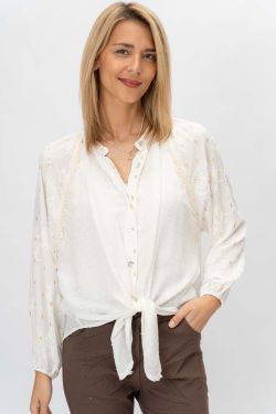 Blouse with gold Embroidery...