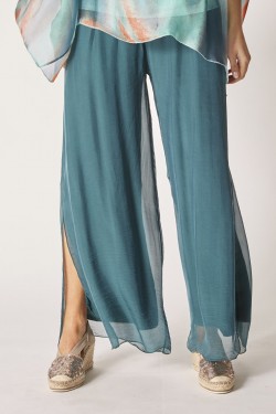 Silk Pants split on side